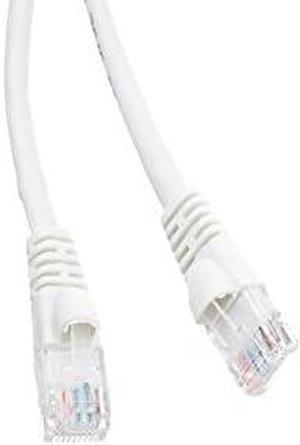 C&E CAT5e White Ethernet Patch Cable, Snagless/Molded Boot, 6 Inch (CNE471926)