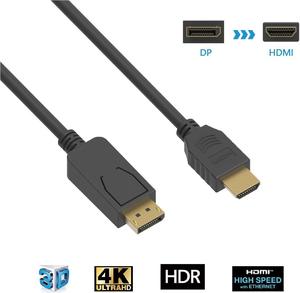 10 Feet DisplayPort to HDMI 4K/30Hz 30AWG