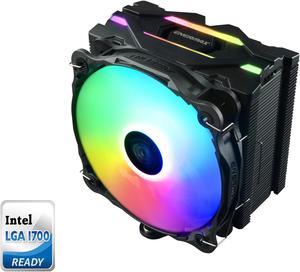 Enermax ETS-F40 Addressable RGB CPU Air Cooler 200W+ TDP for Intel/AMD Universal Socket 4 Direct Contact Heat Pipes 140mm Silent PWM Fan - Black