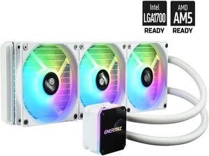 Enermax LIQMAX III ARGB 360, Addressable RGB All-in-one CPU Liquid Cooler for AM4 / LGA1200, 360mm Radiator, Dual-Chamber water block, ARGB Fan, White, ELC-LMT360-W-ARGB