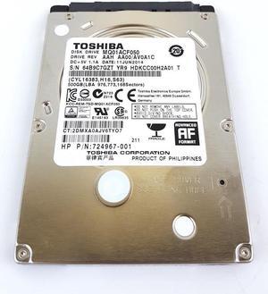 HP Toshiba MQ01ACF050 2.5" SATA 500GB S/N 64N6C6WJT P/N: 724967-001