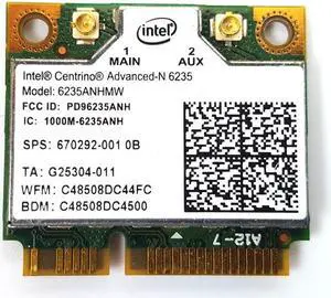 HP Laptop Intel 6235 6235ANHMW BlueTooth Wireless WiFi Card 670292-001
