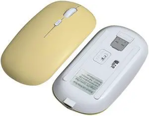 FOREV FVW312 1600dpi Bluetooth 2.4G Wireless Dual Mode Mouse Bluetooth + 2.4G(Yellow) (Yellow)