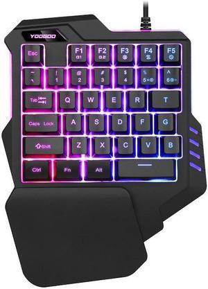 G92 Single Hand Monochromatic Rainbow Lights Game Keyboard Phone Game Auxiliary Tool