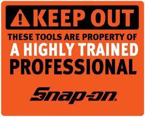 Snap-on tools Highly Trained Decal 5”w x 4”h Orange
