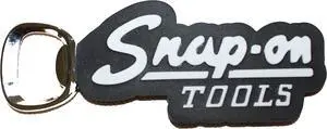 Magnetized Bottle Opener Logo Snap On Tools Vintage 1950 4 3/4" x 2 3/4" x 1/4" Magnet Toolbox Workbench Fridge