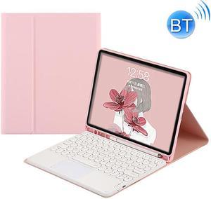 Round Cap Bluetooth Keyboard Leather Case with Pen Slot Touchpad for Samsung Galaxy Tab S6 Lite