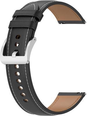 For For Garmin Forerunner 645 Music Embossed Genuine Leather Watch Band