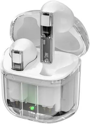 YX-06 Transparent Bluetooth Headset Wireless Dual Ear TWS5.0 Game Sports Headset YX-06 White (White)