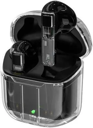 YX-06 Transparent Bluetooth Headset Wireless Dual Ear TWS5.0 Game Sports Headset YX-06 Black (Black)