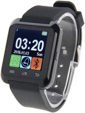 U80 Bluetooth Health Smart Watch 1.5 inch LCD Screen for Android Mobile Phone, Support Phone Call / Music / Pedometer / Sleep Monitor / Anti-lost (Black)