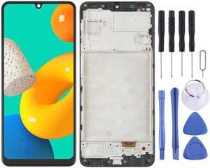 For Samsung Galaxy M32 SM-M325 6.36 inch OLED LCD Screen for Digitizer Full Assembly with Frame