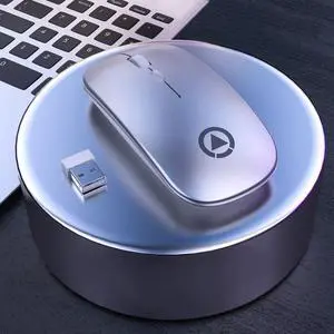 YINDIAO A2 2.4GHz 1600DPI 3-modes Adjustable Wireless Silent Mouse, Battery Powered (Grey)