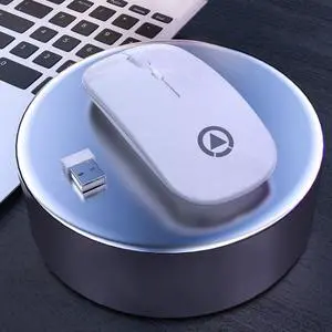 YINDIAO A2 2.4GHz 1600DPI 3-modes Adjustable Wireless Silent Mouse, Battery Powered (White)