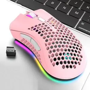 K-Snake BM600 1600 DPI 7-keys Hollow Lightweight Wireless Charging RGB Colorful Gaming Mouse