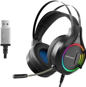 Smailwolf A1 Computer RGB Luminous Gaming USB Headset With Microphone
