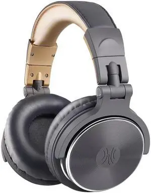 OneOdio Pro-10 Head-mounted Noise Reduction Wired Headphone with Microphone, Color:Grey Khaki