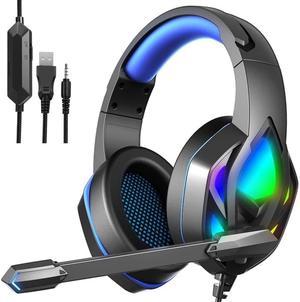 H100 E-sports Gaming RGB Light Wired Headset Black