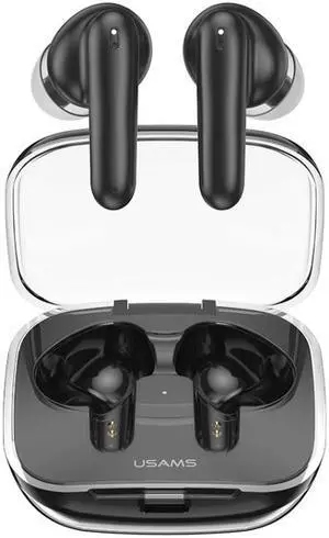 USAMS BE16 Ice Tray Series Transparent TWS In-Ear Wireless Bluetooth Earphone USAMS BE16 (Black)