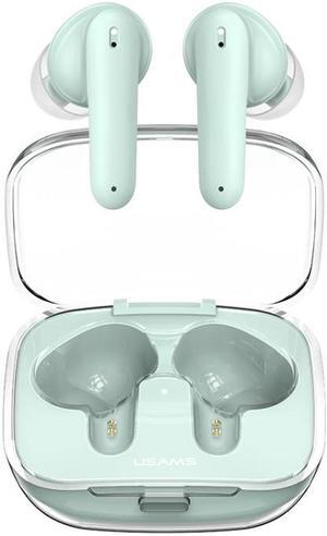 USAMS BE16 Ice Tray Series Transparent TWS In-Ear Wireless Bluetooth Earphone (Green)