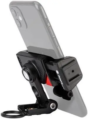 Fotopro SJ-89 Pro Carbon Fiber Texture Horizontal and Vertical Tripod Mount Adapter Phone Clamp