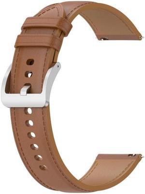 For Garmin Vivomove Embossed Genuine Leather Watch Band