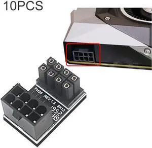 10 PCS ATX 8Pin Female to 8Pin Male 180 Degree Angled Adapter , Model: PH38A