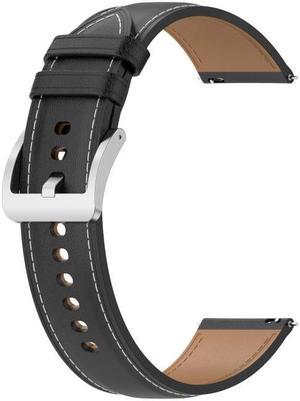 For Garmin Vivoactive 3 Embossed Genuine Leather Watch Band