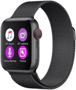 H55Pro 1.4 inch TFT Screen Smart Bluetooth Watch, Support Sleep Monitor / Heart Rate Monitor / Blood Pressure Monitor, Style: Steel Strap (Black)