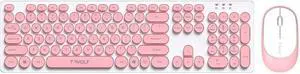 T-WOLF TF770 Mechanical Feel Wireless Gaming Keyboard And Mouse Set (Pink)