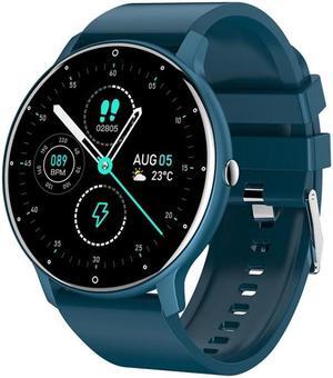 ZL02 Heart Rate Monitoring Pedometer Smart Watch Silicone Band (Blue) (Blue) Black