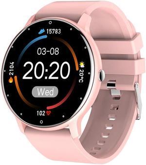 ZL02 Heart Rate Monitoring Pedometer Smart Watch Silicone Band (Pink) (Pink)