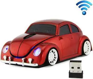 CM0010B 1200 DPI 3-keys Car Shape Wireless Mouse (Red)