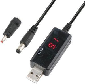 KWS-912V USB Boost Converter DC 5V to 9V / 12V Converter Cable + 3.5x1.35mm Plug Set