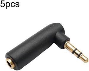 3.5mm Elbow Male to Female Dual Channel Headphone Audio Adapter