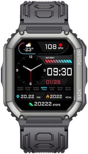 KR06 1.8 Inch Heart Rate Blood Pressure Monitoring Smart Calling Watch (Black)
