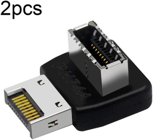 2pcs USB3.1 Type-E Computer Motherboard Interface 90 Degrees Elbow Front Type-C Adapter (PH74A) - OEM 2pcs USB3.1 Type-E Computer Motherboard Interface 90 Degrees Elbow Front Type-C Adapter (PH74A) - OEM