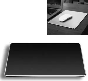 Aluminum Alloy Double-sided Non-slip Mat Desk Mouse Pad, Size : L (Black)