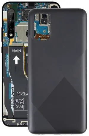 For Samsung Galaxy A02s SM-A025F Battery Back Cover (Black)