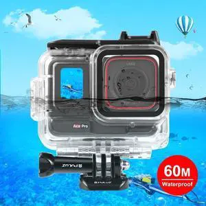 For Insta360 Ace Pro / Pro 2 PULUZ 60m Underwater Waterproof Housing Case with Base Adapter & Screw (Transparent)