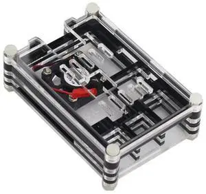 9 Layers Acrylic Box Shell Case with Cooling Fan for Raspberry pi 3(Black)