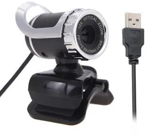 A859 480 Pixels HD 360 Degree WebCam USB 2.0 PC Camera with Sound Absorption Microphone for Computer PC Laptop, Cable Length: 1.4m