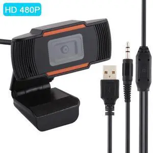 HXSJ A870 Webcam HD 480P PC Camera for Skype for Android TV Rotatable Computer Camera USB Web Cam 480P