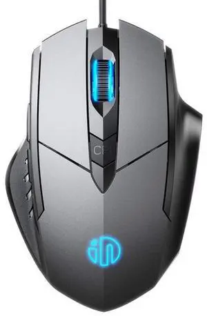 Inphic PW1H Wired Silent Illuminated Computer Gaming 6-Button Mouse(Gray)