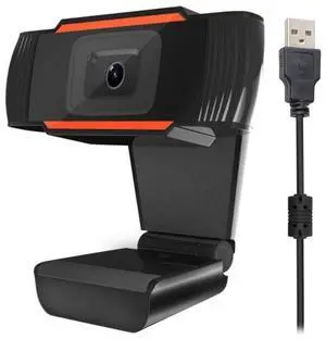 HXSJ A870 480P Pixels HD 360 Degree WebCam USB 2.0 PC Camera with Microphone for Skype Computer PC Laptop, Cable Length: 1.4m (Orange)