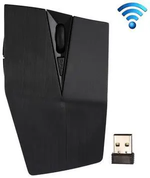 2.4GHz USB Receiver Adjustable 1200 DPI Wireless Optical Mouse for Computer PC Laptop (Black)