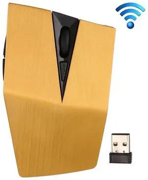 2.4GHz USB Receiver Adjustable 1200 DPI Wireless Optical Mouse for Computer PC Laptop (Yellow)