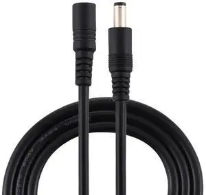 8A 5.5 x 2.1mm Female to Male DC Power Extension Cable, Length:1m 1m (Black)