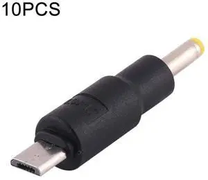 10 PCS 4.0 x 1.7mm to Micro USB DC Power Plug Connector