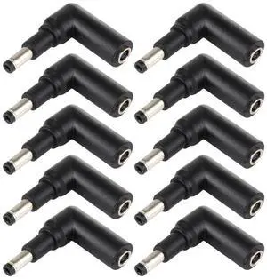 10 PCS 4.5 x 3.0mm Female to 4.8 x 1.7mm Male Plug Elbow Adapter Connector